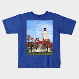 Sandy Hook New Jersey - Lighthouse at Sandy Hook Kids T-Shirt